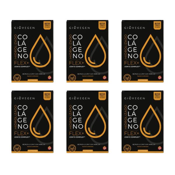 Pack 6 x Giovegen FLEX+ | Colágeno Bebible Premium para Articulaciones y Huesos