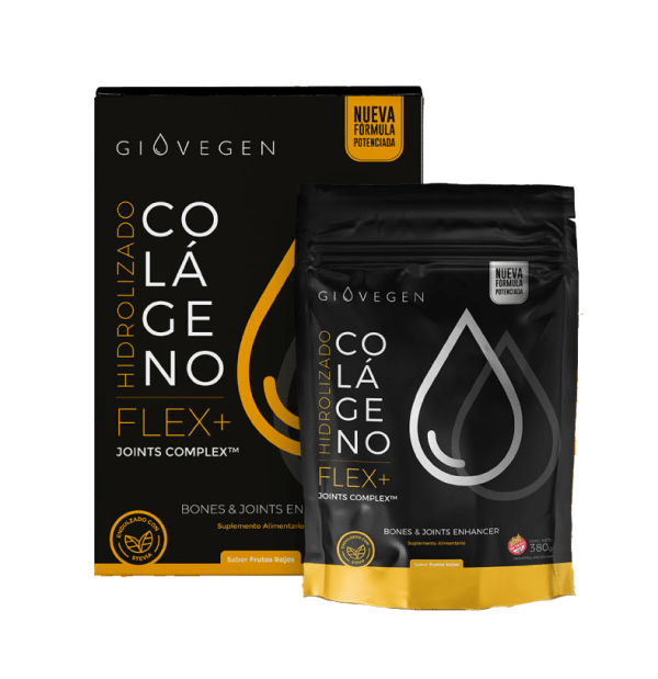 Giovegen FLEX+ colágeno bebible para articulaciones y huesos saludables