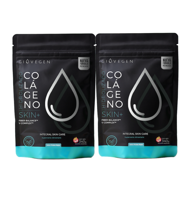 pack 2 giovegen skin recharge colageno premium para piel